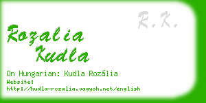 rozalia kudla business card